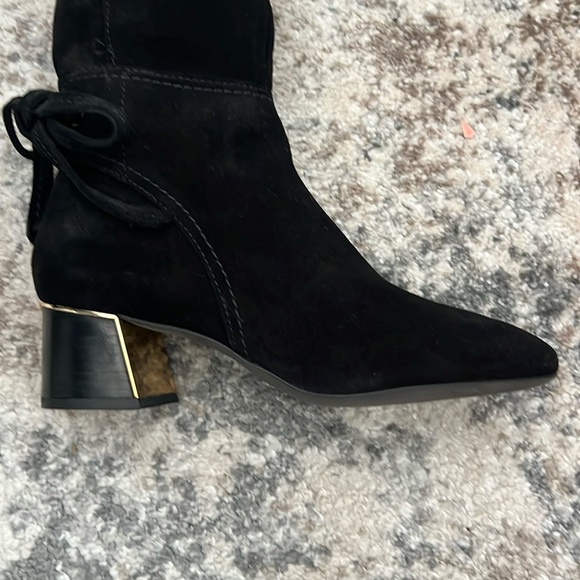 Brand new Tory Burch black suede thigh high boots - Picture 2 of 11